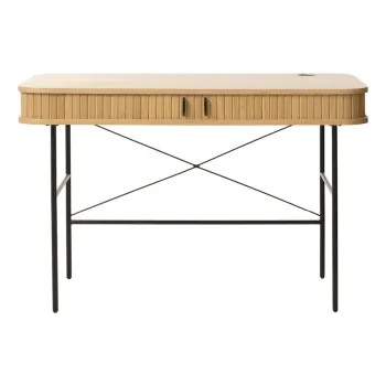 Birou cu aspect de lemn de stejar 60x120 cm Nola - Unique Furniture imagine