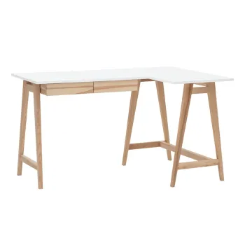 Birou cu blat alb 85x135 cm Luka - Ragaba imagine