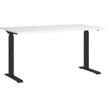 Birou cu blat alb cu inaltime ajustabila 80x140 cm Downey - Germania imagine