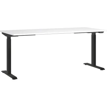 Birou cu blat alb cu inaltime ajustabila electric 80x180 cm Jet - Germania imagine