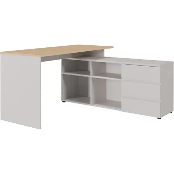 Birou cu blat cu aspect de lemn de stejar 145x146 cm Lissabon - Germania imagine