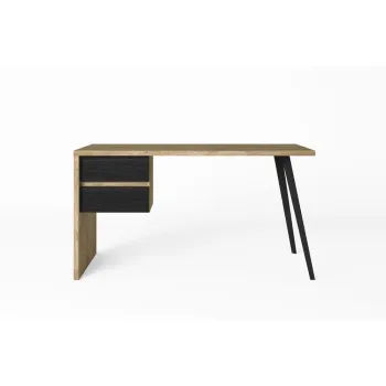 Birou cu blat cu aspect de lemn de stejar 69x136 cm Eliot - Marckeric imagine