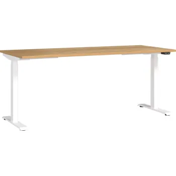 Birou cu blat cu aspect de lemn de stejar cu inaltime ajustabila electric 80x180 cm Jet - Germania imagine