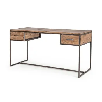 Birou cu blat din lemn de acacia 60x150 cm Elmer - Bizzotto imagine