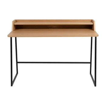 Birou de tip secretaire cu blat cu aspect de lemn de stejar 60x120 cm Giorgio - White Label imagine