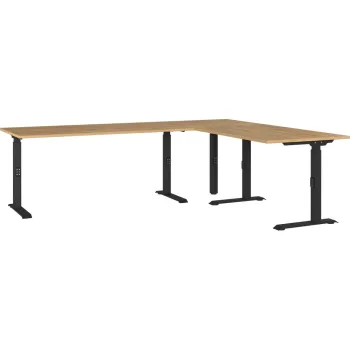 Birou reglabil cu blat cu aspect de lemn de stejar 200x240 cm Agenda - Germania imagine