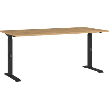 Birou reglabil cu blat cu aspect de lemn de stejar 80x160 cm Agenda - Germania imagine