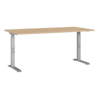 Birou reglabil cu blat cu aspect de lemn de stejar 80x160 cm Downey - Germania imagine