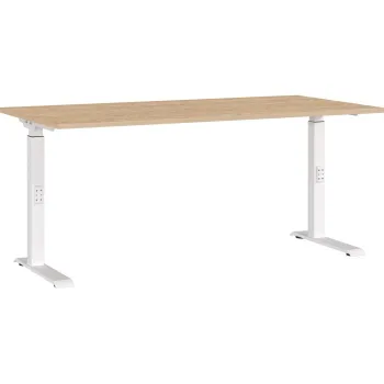 Birou reglabil cu blat cu aspect de lemn de stejar 80x160 cm Downey - Germania imagine