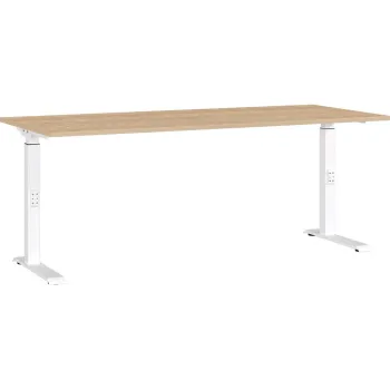 Birou reglabil cu blat cu aspect de lemn de stejar 80x180 cm Downey - Germania imagine