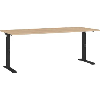 Birou reglabil cu blat cu aspect de lemn de stejar 80x180 cm Lissabon - Germania imagine