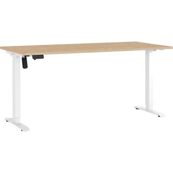 Birou reglabil cu blat cu aspect de lemn de stejar cu inaltime ajustabila electric 80x160 cm Boras - Germania imagine