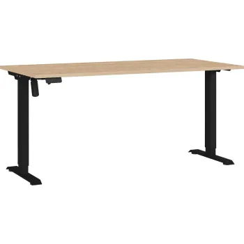 Birou reglabil cu blat cu aspect de lemn de stejar cu inaltime ajustabila electric 80x160 cm Boras - Germania imagine