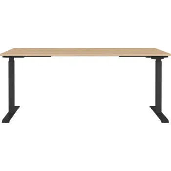 Birou reglabil cu blat cu aspect de lemn de stejar cu inaltime ajustabila electric 80x180 cm Lissabon - Germania imagine
