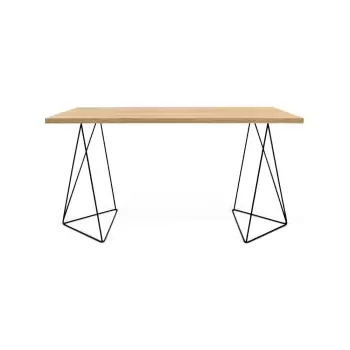 Birou TemaHome Flow, 140 x 75 cm, cu aspect de lemn imagine