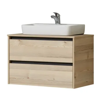 Blat sub chiuveta in culoare naturala cu aspect de lemn de pin Quickset 393 - Pelipal imagine