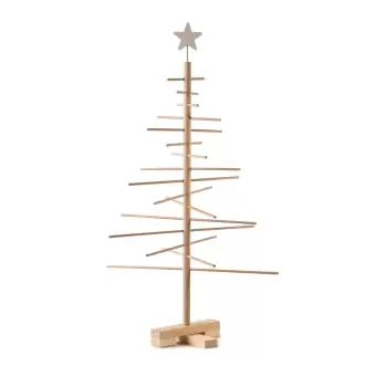 Brad din lemn pentru Craciun Nature Home Xmas Decorative Tree, inaltime 75 cm imagine