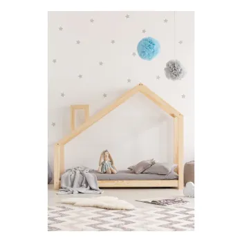 Cadru pat din lemn de pin, in forma de casuta Adeko Mila DMS, 90 x 200 cm imagine