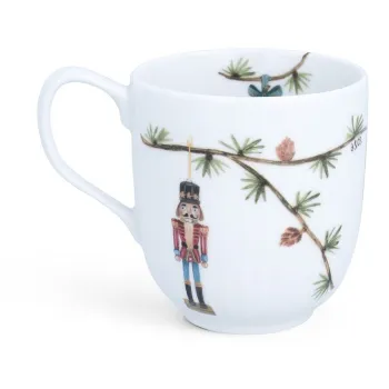 Cana alba din portelan 330 ml cu model de Craciun Hammershoi Christmas - Kahler Design imagine