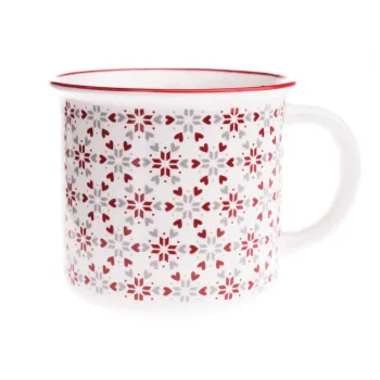 Cana alba din portelan 380 ml cu model de Craciun - Dakls imagine