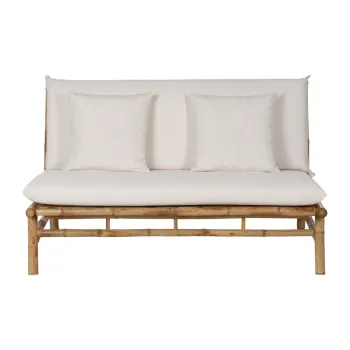 Canapea alba 135 cm Bamboo - Ixia imagine