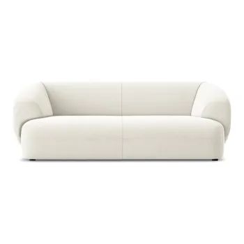 Canapea alba cu tapiterie din catifea 212 cm Moana - Makamii imagine