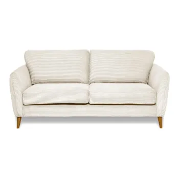 Canapea alba cu tapiterie din catifea reiata 170 cm Paris - Scandic imagine