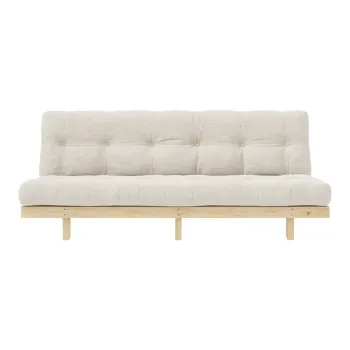 Canapea alba cu tapiterie din catifea reiata 200 cm Lean - Karup Design imagine