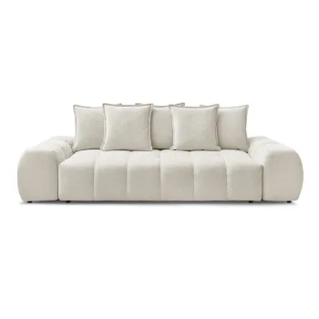 Canapea alba cu tapiterie din chenille 278 cm Everest - Bobochic Paris imagine