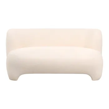 Canapea alba cu tapiterie din tesatura boucle 142 cm Ardor - Leitmotiv imagine