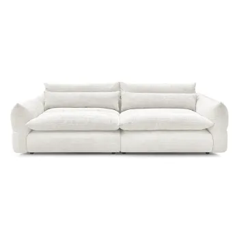 Canapea albAcu tapiE>erie din chenille 276 cm Neil aEURBobochic Paris imagine