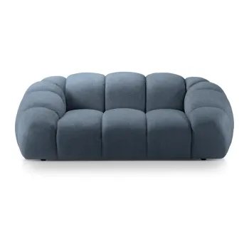 Canapea albastra cu tapiterie din catifea 214 cm Diana - Micadoni Home imagine