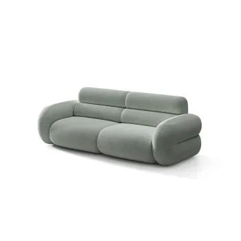 Canapea albastra cu tapiterie din chenille 220 cm Neo - Micadoni imagine