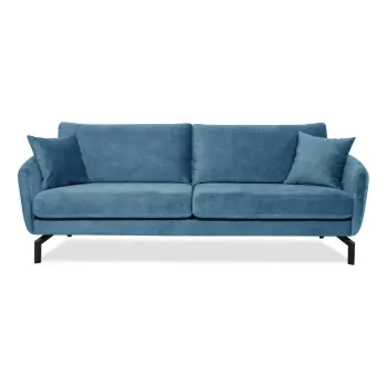 Canapea albastra din catifea 230 cm Magic - Scandic imagine