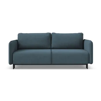 Canapea albastra extensibila/cu spatiu de depozitare 226 cm Luana - Makamii imagine