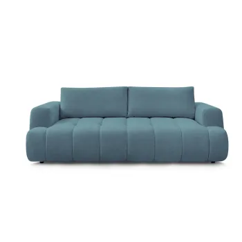 Canapea albastra extensibila/cu spatiu de depozitare 251 cm Fuji - Bobochic Paris imagine