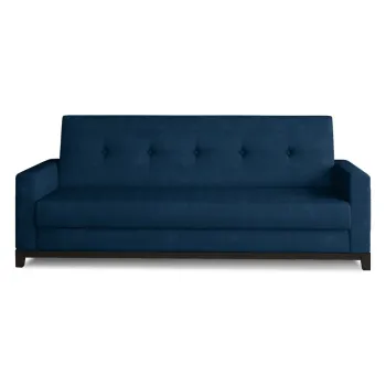 Canapea albastra extensibila/cu spatiu de depozitare cu tapiterie din catifea 216 cm Selene - ELTAP imagine