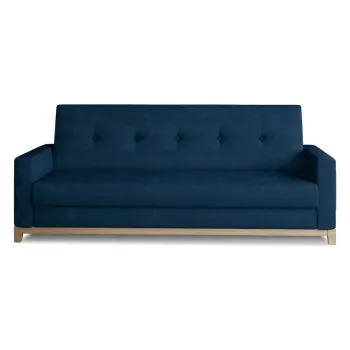 Canapea albastra extensibila/cu spatiu de depozitare cu tapiterie din catifea 216 cm Selene - ELTAP imagine