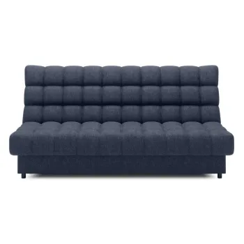 Canapea albastra extensibila/cu spatiu de depozitare cu tapiterie din chenille 197 cm Clareta - ELTAP imagine