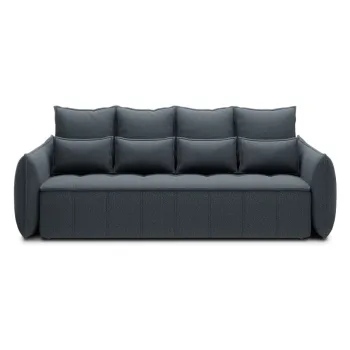 Canapea albastra extensibila/cu spatiu de depozitare cu tapiterie din chenille 242 cm Weltton - ELTAP imagine