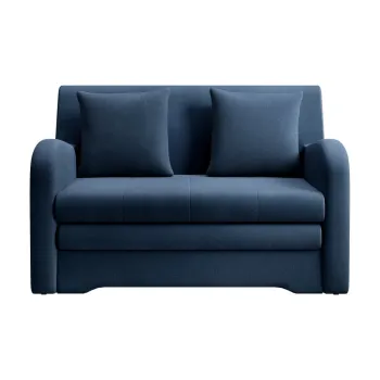 Canapea albastra extensibila cu tapiterie din catifea 130 cm Ario - ELTAP imagine