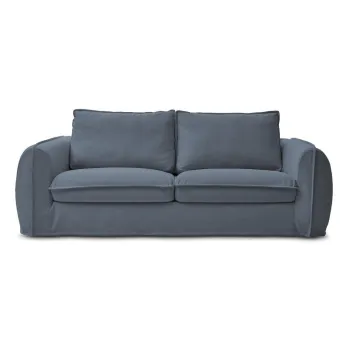 Canapea albastra pentru dormitul zilnic/extensibila 236 cm Archimede - Bobochic Paris imagine
