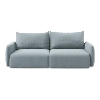 Canapea albastrAextensibilAf/cu spaE>iu de depozitare cu tapiE>erie din catifea 238 cm Kalena aEURMakamii imagine