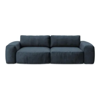 Canapea albastru-A(R)nchis extensibilAcu tapiE>erie din chenille 275 cm Kuki aEURMakamii imagine