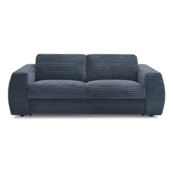 Canapea albastru-A(R)nchis pentru dormitul zilnic/extensibilAcu tapiE>erie din catifea reiatA240 cm Hugo aEURBobochic Paris imagine