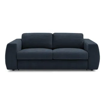 Canapea albastru-A(R)nchis pentru dormitul zilnic/extensibilAcu tapiE>erie din chenille 220 cm Hugo aEURBobochic Paris imagine