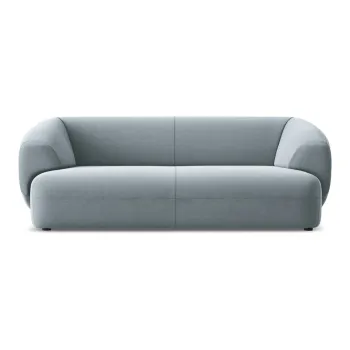 Canapea albastru-deschis cu tapiterie din catifea 212 cm Moana - Makamii imagine