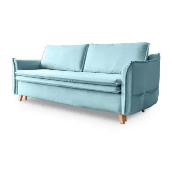 Canapea albastru-deschis extensibila 225 cm Charming Charlie - Miuform imagine