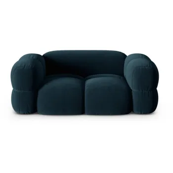 Canapea albastru-inchis cu tapiterie din catifea 180 cm Loretto - Cosmopolitan Design imagine
