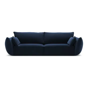 Canapea albastru-inchis cu tapiterie din catifea 208 cm Vanda - Mazzini Sofas imagine